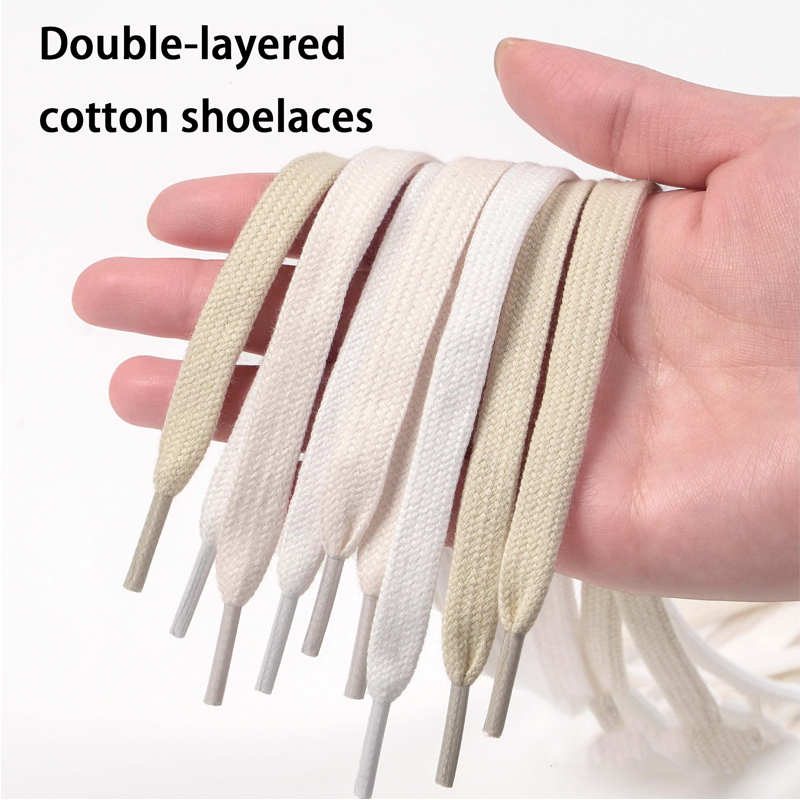 Flat Cotton Shoelaces, Double- - Lace Replacement Flat recension och pris