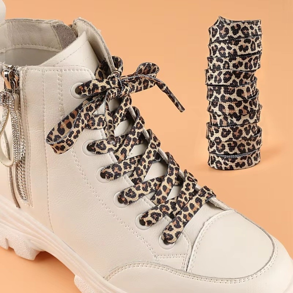 1Pair 120CM Fashion Leopard Pr - Lace Replacement Flat recension och pris