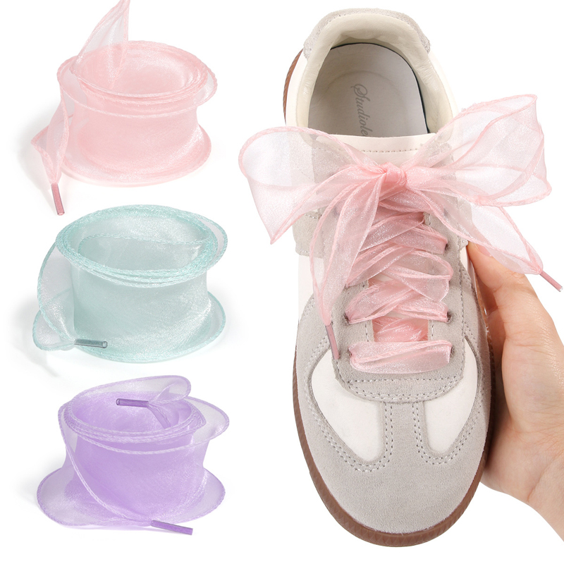 Fishtail Organza Ribbon Shoela - Lace Replacement Flat recension och pris