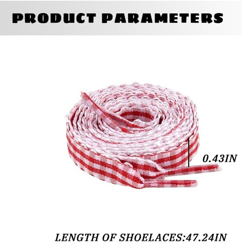 1 Pair Checkered Flat Shoelace - Lace Replacement Flat recension och pris