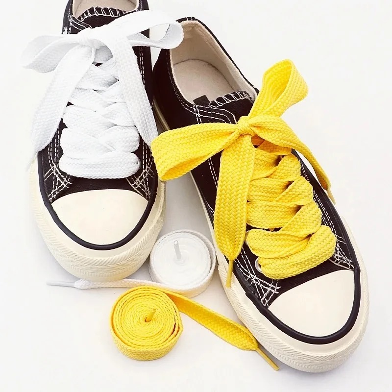 Fashion Colored Flat Shoelaces - Lace Replacement Flat recension och pris